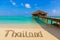 Word Thailand on beach