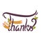 word thanks. Vector illustration decorative design