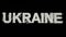 Word Ukraine made of stone. Black background. 3d rendering