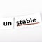 The word unstable changed to stable on torn paper