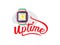 The word Up time logo vector