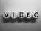 Word video spelled on dice