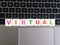 Word Virtual on keyboard background