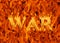 Word war engulfed in flames