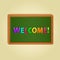 Word Welcome Composed From colorful Magnets