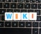 Word Wiki on keyboard background