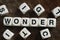 Word wonder on toy cubes