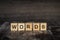 The word `words`