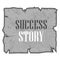 Word, writing Success Story. Vector illustration concept for inspiration motivation written