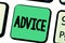 Word writing text Advice. Business concept for guidance or recommendations offered with regard prudent action