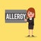 Word writing text Allergy. Business concept for Hypersensitive of the immune system towards particular substance