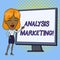 Word writing text Analysis Marketing. Business concept for Quantitative and qualitative assessment of a market White