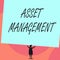 Word writing text Asset Management. Business concept for systematic process of operating and disposing of assets Back