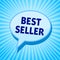 Word writing text Best Seller. Business concept for book or other product that sells in very large numbers Blue speech bubble mess