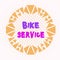 Word writing text Bike Service. Business concept for cleaning and repairing bike mechanism to keep best condition Asymmetrical