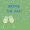 Word writing text Bridge The Gap. Business concept for Overcome the obstacles Challenge Courage Empowerment Filled Wine