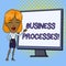 Word writing text Business Processes. Business concept for Methods practices involves in running a commerce White Female