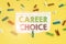 Word writing text Career Choice. Business concept for selection of a particular path or vocation in terms of career Colored