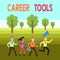 Word writing text Career Tools. Business concept for the system designed to assist and enhance your career People Crowd