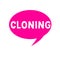 Word writing text Cloning. Business concept for Make identical copies of someone or something Creating clones