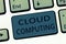 Word writing text Cloud Computing. Business concept for use a network of remote servers hosted on the Internet