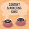 Word writing text Content Marketing King. Business concept for Content is central to the success of a website Sets of