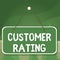 Word writing text Customer Rating. Business concept for gauge the customer satisfaction with a company product Colored memo