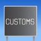 Word writing text Customs. Business concept for Official department administers collects duties on imported goods