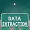 Word writing text Data Extraction. Business concept for act or process of retrieving data out of data sources Colored memo