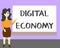 Word writing text Digital Economy. Business concept for worldwide network of economic activities and technologies