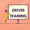 Word writing text Driver Training. Business concept for prepares a new driver to obtain a driver\'s license