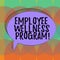 Word writing text Employee Wellness Program. Business concept for Help improve the health of its labor force Blank Oval