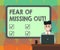 Word writing text Fear Of Missing Out. Business concept for Afraid of losing something or someone stressed Blank