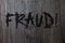 Word writing text Fraud Motivational Call. Business concept for Criminal deception to get financial or personal gain Wooden wood b