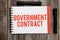 Word writing text Government Contract. Business concept for Agreement Process to sell Services to the Administration