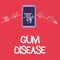 Word writing text Gum Disease. Business concept for Inflammation of the soft tissue Gingivitis Periodontitis