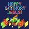 Word writing text Happy Birthday Jesus. Business concept for Celebrating the birth of the holy God Christmas Day