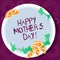 Word writing text Happy Mother S Is Day. Business concept for celebration honoring mums and celebrating motherhood Cutouts of
