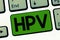 Word writing text Hpv. Business concept for Group of viruses that affect your skin and the moist membranes