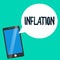 Word writing text Inflation. Business concept for general increase prices and fall purchasing value of money