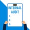 Word writing text Internal Audit. Business concept for Evaluates the effectiveness of the controls and processes Two