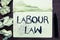Word writing text Labour Law. Business concept for Rules implemented by the state between employers and employee Open notebook pag