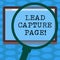 Word writing text Lead Capture Page. Business concept for landing sites that helps collect leads for promotions