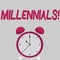 Word writing text Millennials. Business concept for Generation Y Born from 1980s to 2000s.