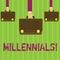 Word writing text Millennials. Business concept for Generation Y Born from 1980s to 2000s.