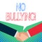 Word writing text No Bullying. Business concept for stop aggressive behavior among children power imbalance Just two men