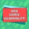 Word writing text Open Source Vulnerability. Business concept for Publicized Exploits are open to malicious users Pile