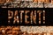Word writing text Patent. Business concept for License that gives rights for using selling making a product Brick Wall art like