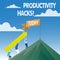 Word writing text Productivity Hacks. Business concept for Hacking Solution Method Tips Efficiency Productivity.
