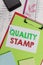 Word writing text Quality Stamp. Business concept for Seal of Approval Good Impression Qualified Passed Inspection